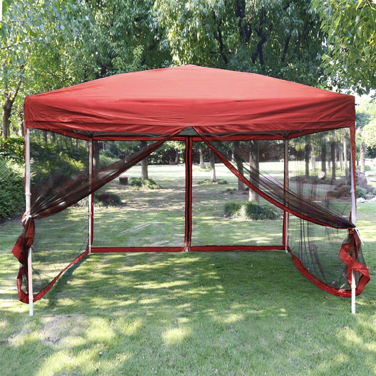 vivohome Steel Pop Up Party Tent Canopy with Mesh Side Walls